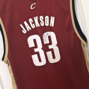 Autographed Kids Large Cleveland Cavaliers Luke Jackson Jersey #33